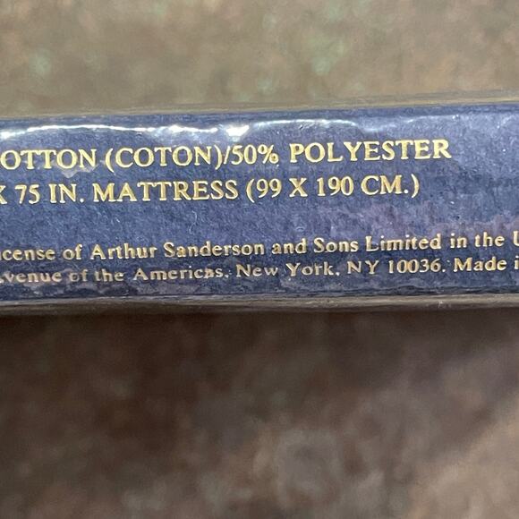 Vintage Sanderson Draycot Place Style Twin Flat Sheet - Picture 7 of 7